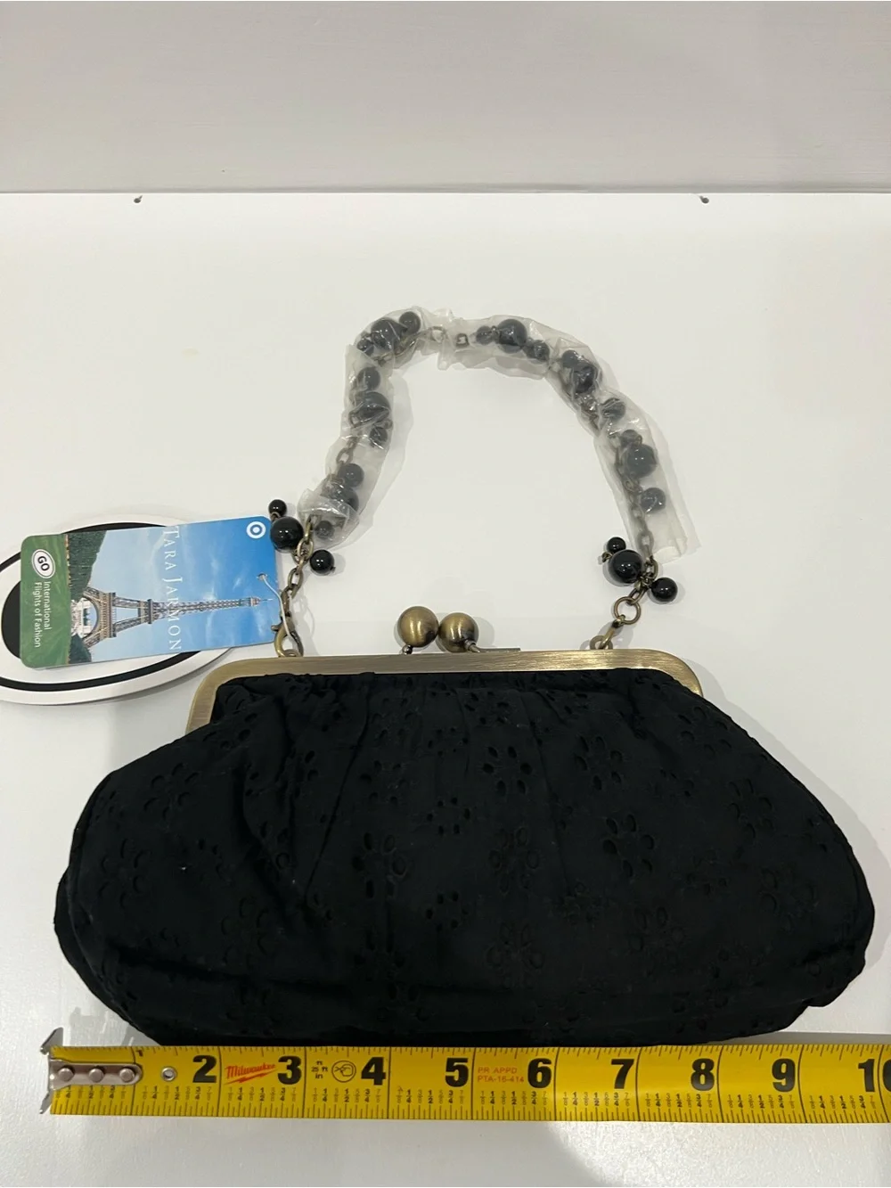 NWT Vintage Black Eyelet Tara Jarmon Bag